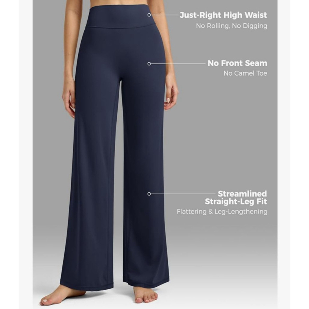 Women's Navy Blue Straight Leg Pants XXL - Picture 3 of 11